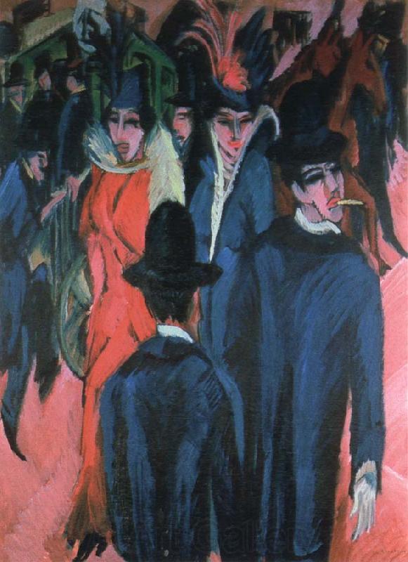 Ernst Ludwig Kirchner berlin street scene France oil painting art